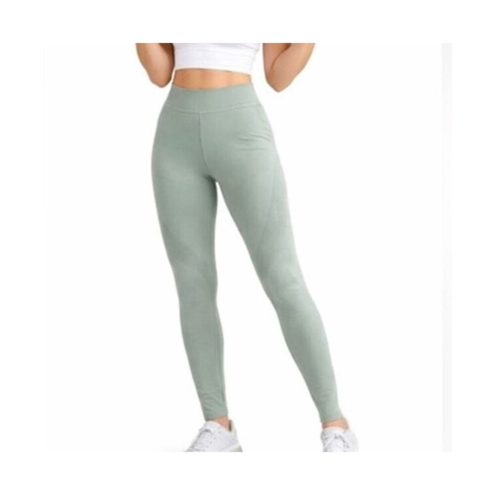 PINK Victorias Secret Athleisure XL Gym Ice Blue Full Length Compression NWT